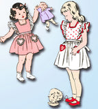1940s Vintage Butterick Sewing Pattern 4515 Toddler Girls Pinafore Dress Size 2 - Vintage4me2