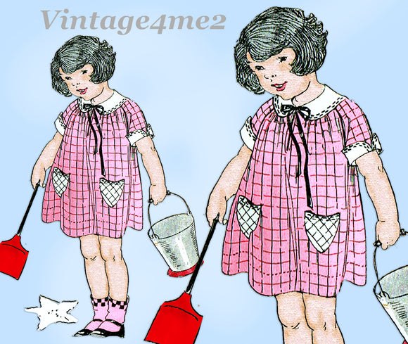 Butterick 4532: 1920s Toddler Girls Bloomer Dress Size 2 Vintage Sewing Pattern