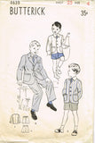 1940s Vintage Butterick Sewing Pattern 4639 Toddler Boys Suit Jacket Slacks Sz 4 - Vintage4me2
