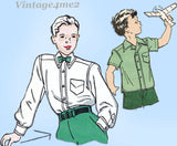 1940s Vintage Butterick Sewing Pattern 4648 Uncut WWII Little Boys Shirt Size 12