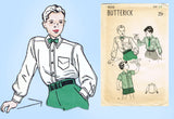 1940s Vintage Butterick Sewing Pattern 4648 Uncut WWII Little Boys Shirt Size 12