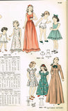 1940s Vintage Butterick Sewing Pattern 4665 Cute Toddler Girls Housecoat Size 2 - Vintage4me2