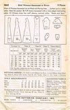 1940s Vintage Butterick Sewing Pattern 4665 Cute Toddler Girls Housecoat Size 2 - Vintage4me2