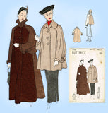 Butterick 4708: 1940s Uncut Misses Swing Coat Size 32 B Vintage Sewing Pattern