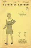 Butterick 4714: 1930s Vintage Sewing Pattern Uncut Girls Art Deco Dress Size 8 vintage4me2