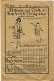 1920s Vintage Butterick Sewing Pattern 4739 Girls Wrap Around Coat Dress Sz 10