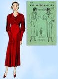 Butterick 4796: 1930s Glamorous Misses Dress Size 36 Bust Vintage Sewing Pattern