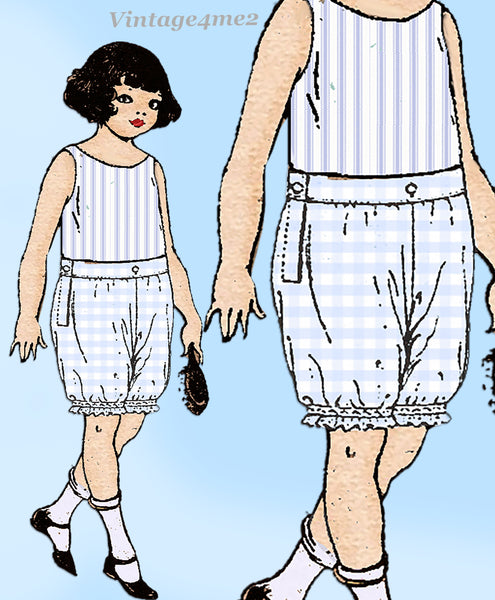 Butterick 4800: 1920s Uncut Little Girls Bloomers Sz 12 Vintage Sewing Pattern
