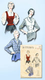 1940s Vintage Butterick Sewing Pattern 4835 Misses Jacket & Weskit Size 16 34 B - Vintage4me2