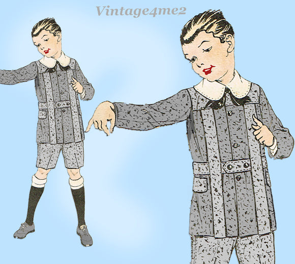 Butterick 4912: 1920s Rare Uncut Toddler Boys Suit Size 6 Vintage Sewing Pattern