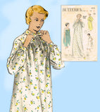 Butterick 4928: 1940s Uncut Misses Nightgown Size 32 Bust Vintage Sewing Pattern - Vintage4me2