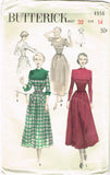 1940s Vintage Butterick Sewing Pattern 4956 Uncut Misses Street Dress Sz 14 32B