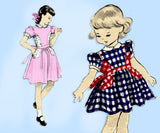 Butterick 4960: 1940s Cute Toddler Girls Dress Sz 6 Vintage Sewing Pattern