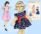 Butterick 4960: 1940s Cute Toddler Girls Dress Sz 6 Vintage Sewing Pattern