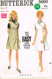 1960s Vintage Butterick Sewing Pattern 5000 Easy Misses A Line Wrap Dress 34 B
