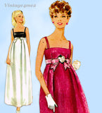 1960s Vintage Butterick Sewing Pattern 5049 Junior Misses Prom Dress Sz 34 B