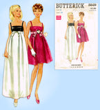 1960s Vintage Butterick Sewing Pattern 5049 Junior Misses Prom Dress Sz 34 B