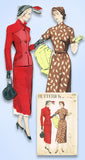 1940s Vintage Butterick Sewing Pattern 5066 Misses Dress & Jacket Size 12 30 B - Vintage4me2