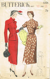 1940s Vintage Butterick Sewing Pattern 5066 Misses Dress & Jacket Size 12 30 B - Vintage4me2
