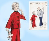 Butterick 5087: 1950s Uncut Baby Girls Asian Pajamas Sz2 Vintage Sewing Pattern