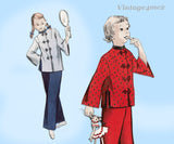 Butterick 5087: 1950s Uncut Baby Girls Asian Pajamas Sz2 Vintage Sewing Pattern