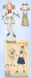 1940s Vintage Butterick Sewing Pattern 5111 Toddler Girls Middy Sailor Suit Sz 2