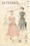 1950s Vintage Butterick Sewing Pattern 5226 Quick & Easy Misses Dress Sz 16 34B