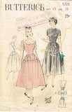 1950s Vintage Butterick Sewing Pattern 5226 Quick & Easy Misses Dress Sz 16 34B