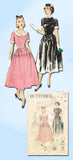 1950s Vintage Butterick Sewing Pattern 5226 Quick & Easy Misses Dress Sz 16 34B