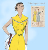 Butterick 5296: 1950s Stylish  Misses Sun Dress Size 34 B Vintage Sewing Pattern