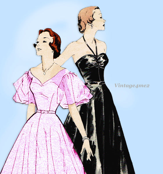Butterick 5311: 1950s Glamorous Misses Dancing Dress 30B Vintage Sewing Pattern