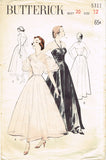 Butterick 5311: 1950s Glamorous Misses Dancing Dress 30B Vintage Sewing Pattern