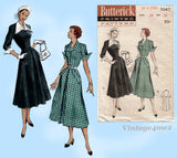 Butterick 5347: 1950s Stunning Misses Dress Size 34 Bust Vintage Sewing Pattern