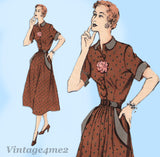 Butterick 5360: 1950s Uncut Misses Dress w Pockets Sz 32B Vintage Sewing Pattern