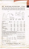 Butterick 5360: 1950s Uncut Misses Dress w Pockets Sz 32B Vintage Sewing Pattern