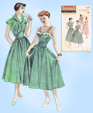 1950s Vintage Butterick Sewing Pattern 5378 Uncut Sun Dress & Bolero Sz 32 Bust - Vintage4me2