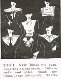 1930s Original Vintage Butterick Pattern 5391 Uncut Misses Collars & Cuffs 30-34