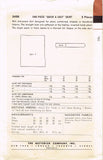 1950s Vintage Butterick Sewing Pattern 5450 Quick & Easy Misses Skirt Size 24 W