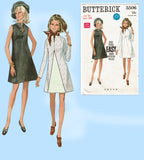 1960s Vintage Butterick Sewing Pattern 5506 Easy Misses Mod Dress Size 38 Bust
