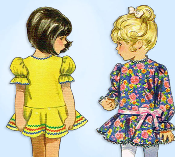1960s Original Vintage Butterick Sewing Pattern 5522 Easy Baby Girls Dress Sz 1 from Vintage4me2