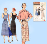 1950s Vintage Butterick Sewing Pattern 5593 Easy Misses Dress & Jacket Size 32 B
