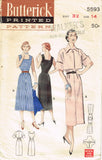 1950s Vintage Butterick Sewing Pattern 5593 Easy Misses Dress & Jacket Size 32 B