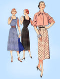 1950s Vintage Butterick Sewing Pattern 5593 Easy Misses Dress & Jacket Size 32 B