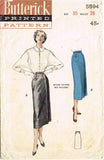 1950s Vintage Butterick Sewing Pattern 5594 Easy Misses' Skirt Size 26 Waist