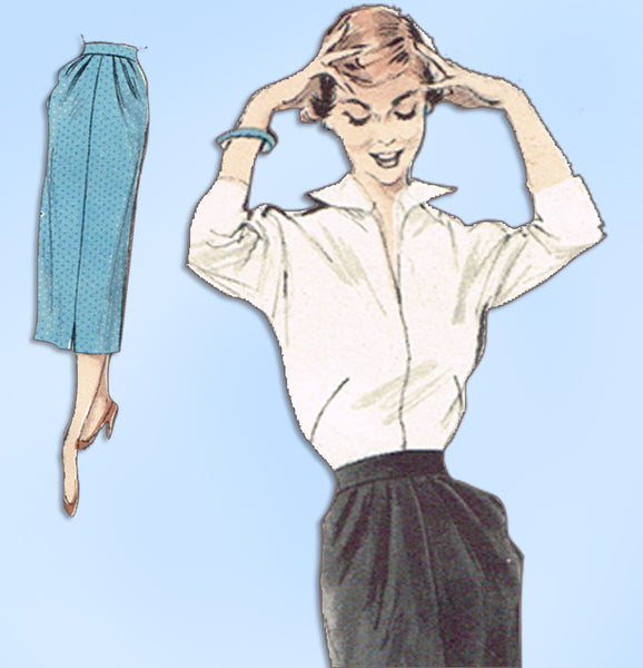 1950s Vintage Butterick Sewing Pattern 5595 Misses Pannier Skirt Size 24 Waist