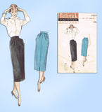1950s Vintage Butterick Sewing Pattern 5595 Misses Pannier Skirt Size 24 Waist