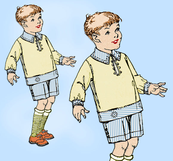 Butterick 5619: 1920s Sweet Toddler Boys 2 PC Suit Size 6 Vintage Sewing Pattern