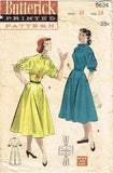1950s Vintage Butterick Sewing Pattern 5634 Easy Misses Dress Size 16 34 Bust