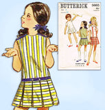 1960s Vintage Butterick Sewing Pattern 5665 Uncut Toddler Girls School Dress Sz6 -Vintage4me2