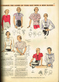 1930s Vintage Butterick Sewing Pattern 5669 Stunning Misses Blouse Size 32 Bust - Vintage4me2